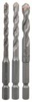 Bosch Fliesenbohrer-Set HEX-9 Ceramic, 3-teilig, 5 - 8 mm