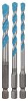 Bosch Mehrzweckbohrer-Set HEX-9 Multi Construction, 3-teilig, 5 - 8 mm