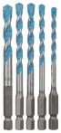 Bosch Mehrzweckbohrer-Set HEX-9 Multi Construction, 5-teilig, 4 - 8 mm