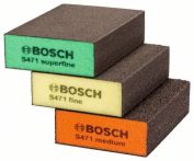 Bosch Schleifschwamm-Set, 3-teilig, Best for Flat & Edge, 69 x 97 x 26 mm, M, F, SF