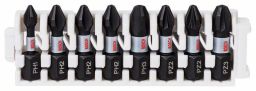 Bosch Schrauberbit-Set Impact Control, 8-teilig, PH1-PH3/PZ2-PZ3, 25 mm