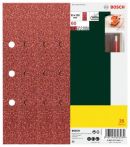 Bosch 25-teiliges Schleifblatt-Set für Schwingschleifer, Körnung 60