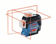 Bosch Linienlaser GLL 3-80 C, mit 4 x 1,5-V-LR6-(AA)-Batterien, Akku-Adapter