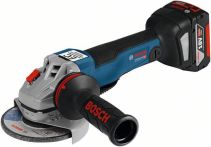 Bosch Akku-Winkelschleifer GWS 18V-10 PC, mit 2 x 5,0 Ah Li-Ion Akku, L-BOXX