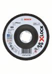 Bosch Fächerschleifscheibe X571 Best for Metal, gewinkelt, 115 mm, K 60, Fiber,