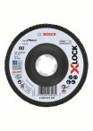 Bosch Fächerschleifscheibe X571 Best for Metal, gewinkelt, 115 mm, K 80, Fiber,
