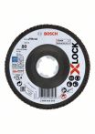 Bosch Fächerschleifscheibe X571 Best for Metal, gewinkelt, 125 mm, K 80, Fiber,