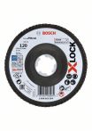 Bosch Fächerschleifscheibe X571 Best for Metal, gewinkelt, 125 mm, K 120, Fiber,