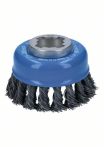 Bosch Topfbürste X-LOCK Heavy for Metal, 75 mm, 0,5 mm, gezopfter Stahldraht,