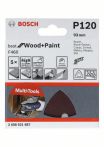 Bosch Schleifblatt F460 BfWP, 93 mm, 180, 5er-Pack,