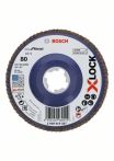 Bosch Fächerschleifscheibe X571 Best for Metal, gerade, 115 mm, K 80, Kunststoff,