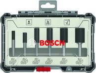 Bosch Nutfräser-Set, 1/4 Zoll-Schaft, 6-teilig