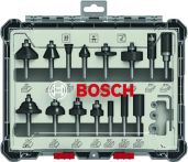 Bosch Freihandfräser-Set, 1/4 Zoll-Schaft, 15-teilig