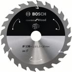 Bosch Kreissägeblatt Standard for Wood, 136x1.5/1x20 24 Zähne