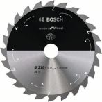 Bosch Kreissägeblatt Standard for Wood, 216 x 1,7/1,2 x 30, 24 Zähne