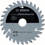 Bosch Kreissägeblatt Standard for Multimaterial, 85 x 1,5/1 x 15, 30 Zähne