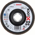 Bosch X-LOCK Fächerschleifscheibe, Metal, gewinkelte Ausf., G 60, X571, 125mm, K40