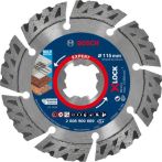 Bosch EXPERT MultiMaterial X-LOCK Diamanttrennscheiben, 115 x 22,23 x 2,4 x 12 mm. Für kleine Winkelschleifer