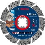 Bosch EXPERT MultiMaterial X-LOCK Diamanttrennscheiben, 125 x 22,23 x 2,4 x 12 mm. Für kleine Winkelschleifer