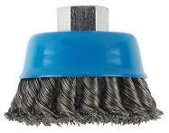 Bosch Topfbürste, Stahl, gezopfter Draht, 75 mm, 0,5 mm, 12500 U/ min, M 10