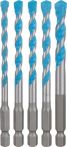 Bosch EXPERT HEX-9 MultiConstruction Bohrer-Set, 5,5/6/6/7/8 mm, 5-tlg. Für Dreh- und Schlagbohrer