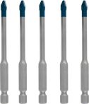 Bosch EXPERT HEX-9 HardCeramic Dachziegel-Bohrer-Set, 5 mm, 5-tlg. Für Dreh- und Schlagbohrer