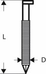 Bosch D-Kopf Streifennagel SN34DK 100R, 3,1 mm, 100 mm, blank, 2000er-Pack,