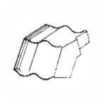 Braas Harzer Pfanne 7(BIG) Mansard-Giebelstein links (6512165) Novo Matt klassisch-rot