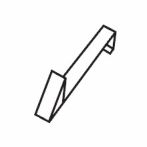 Braas Rubin 11V(H) Schneestopphaken (515194) schwarz