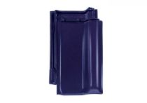 Braas Rubin 13V Hochglanz Brillantblau (Topline-Glasur) - Tondachziegel