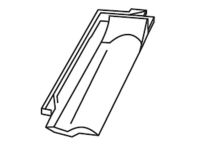 Braas Rubin 13V Firstanschlussziegel halb (8209416) Seidenmatt Herbstrot