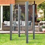 Breuer Garten-Dusche, Set Exo 3-seitig mit Pendeltür, Klarglas, grau - 95x95x200 cm