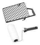 Ciret Roller-Set 2-tlg. K41 PET19 21 cm weiß mit Gitter