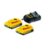 DeWalt Akku-Kit (2 x 18 V / 2 Ah plus DCB 115) DCB115D2-QW