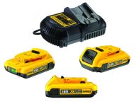 DeWalt Akku-Kit (3 x 18 V / 2 Ah plus DCB 115) DCB115D3-QW