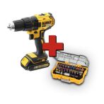 Dewalt Akku-Bohrschrauber Set DCD777S2T inkl. Bit Set (32-tlg) DT7969