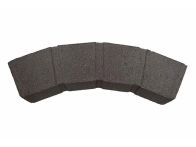 Diephaus Quadrobord Gebogen Anthrazit 50x11,5x8 cm