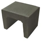Diephaus U-Stein-Ecke Anthrazit 40x40x40 cm