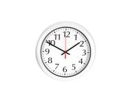 Eliga Wanduhr Ø 310 mm weiß für Dampfbad