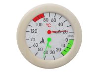Eliga Klimamesser (Thermo- und Hygrometer) im Holzrahmen ca. 155 mm