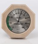 Eliga Hygrometer 8326 in 8-eckigem Holzrahmen 170 mm