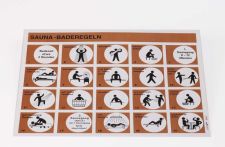 Eliga Baderegeltafel für Sauna deutsch