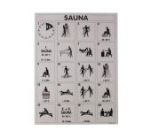 Eliga Baderegeltafel silber für Sauna international