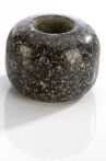 Eliga Aufgussstein mit 1 Bohrung, Speckstein schwarz