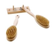 Eliga Set mit 2 Sauna-Bürsten und Aufhängeleiste