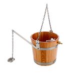 Eliga Schwalleimer aus Holz mit Kette