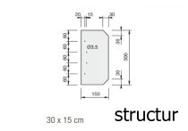 Eternit First-, und Gratplatte structur, 30 x 15 cm , HAN.: 15856