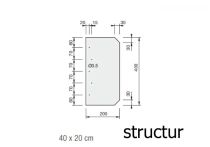 Eternit First-, und Gratplatte structur, 40 x 20 cm , HAN.: 15857