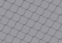 Eternit Quadrate glatt mit gerundeter Ecke, lichtgrau 20 x 20 cm