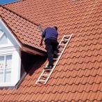 Euroline Holz-Dachdeckerauflegeleiter Nr. 11101 | 8 Sprossen | Länge: 2,25m